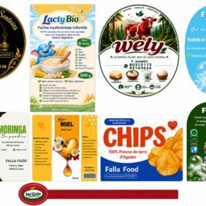 Étiquettes personnalisées avec découpe